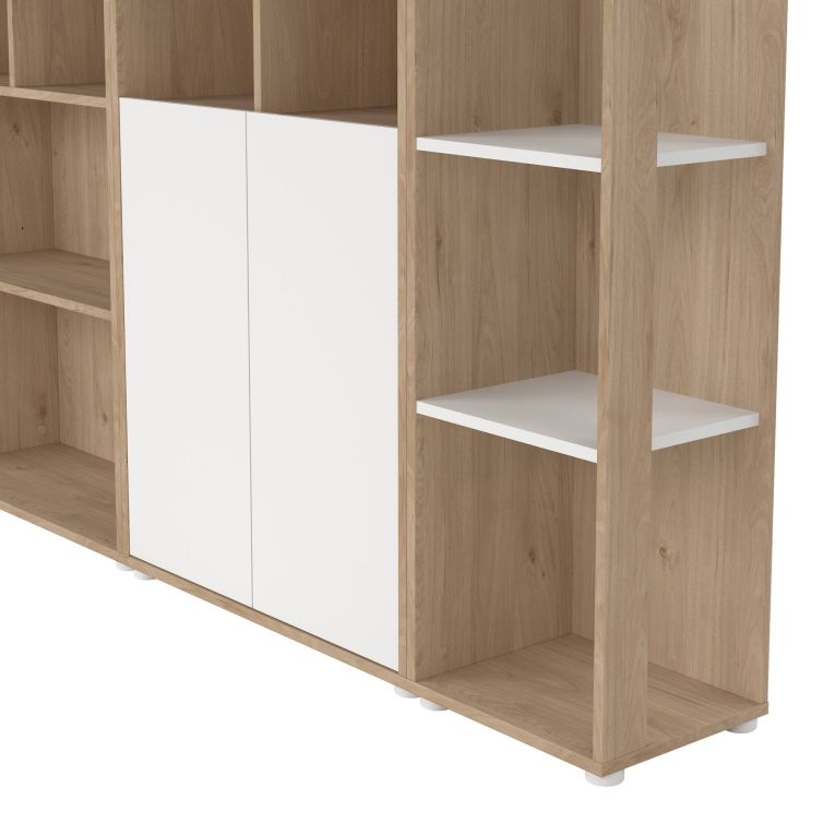 Mobile salotto multifunzione 240cm rovere e bianco - Litvjak