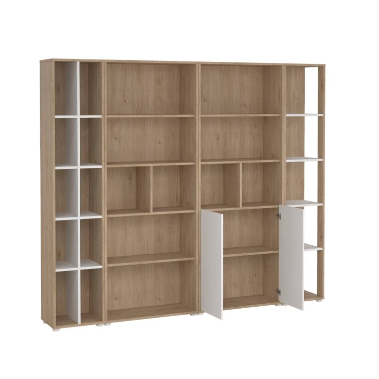 Mobile salotto multifunzione 240cm rovere e bianco - Litvjak