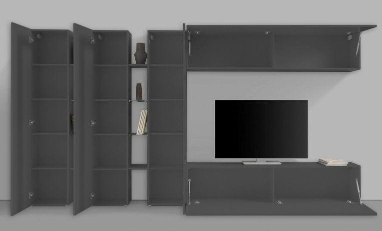 Mobile salotto smart 340cm antracite - Carretto