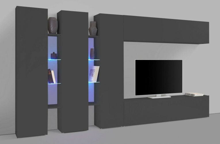 Mobile salotto smart 340cm antracite - Carretto