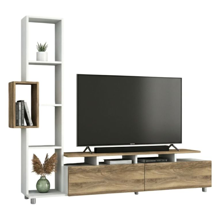 Mobile soggiorno classico 160cm bianco e noce - Biskek