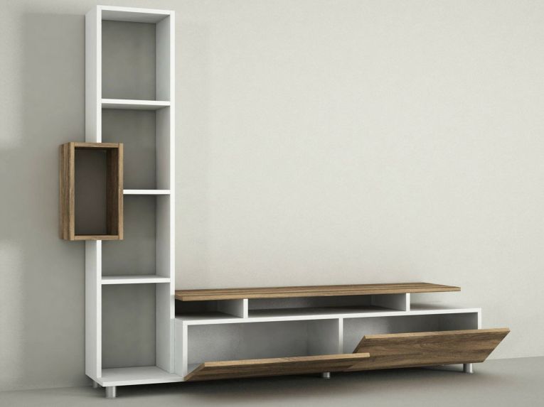 Mobile soggiorno classico 160cm bianco e noce - Biskek