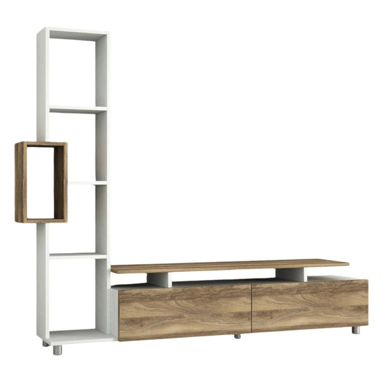 Mobile soggiorno classico 160cm bianco e noce - Biskek
