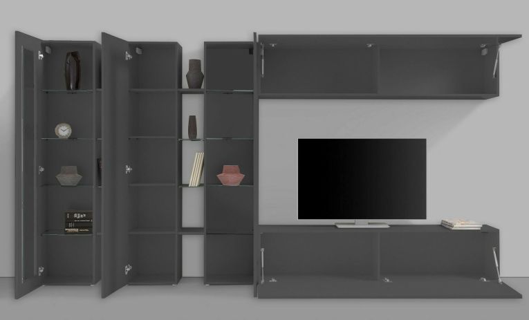 Mobile soggiorno classico 340cm antracite - Atta