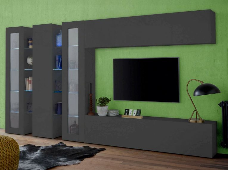 Mobile soggiorno classico 340cm antracite - Atta