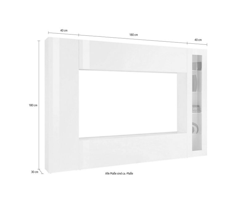 Mobile soggiorno smart 260cm antracite - Alatri