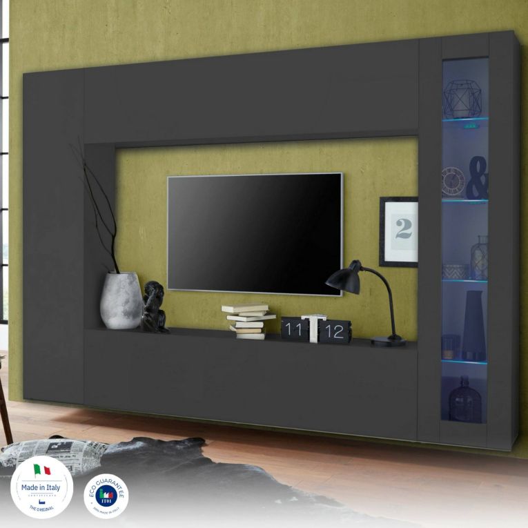 Mobile soggiorno smart 260cm antracite - Alatri