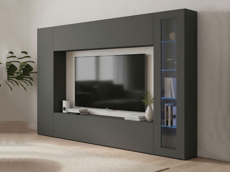 Mobile soggiorno smart 260cm antracite - Alatri