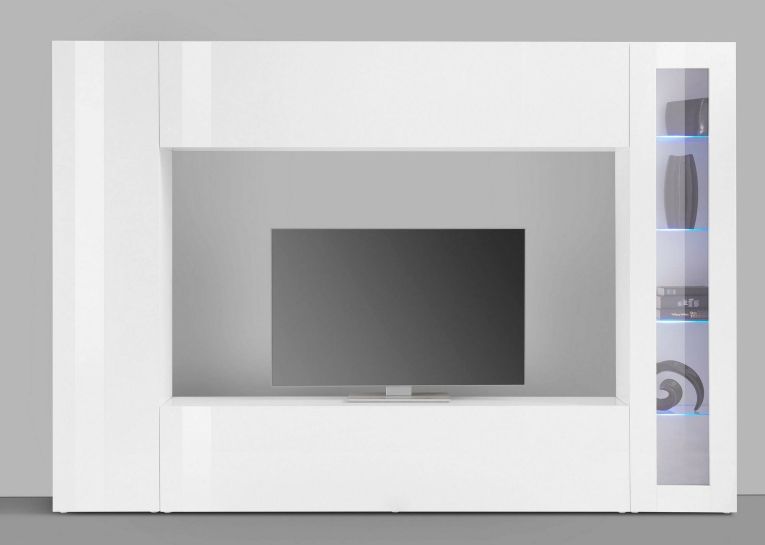 Mobile soggiorno smart 260cm bianco lucido - Amel