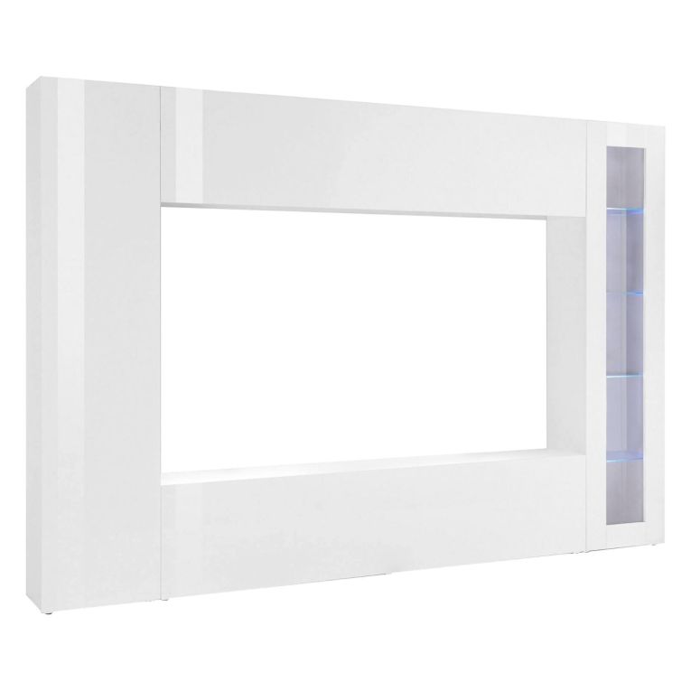 Mobile soggiorno smart 260cm bianco lucido - Amel