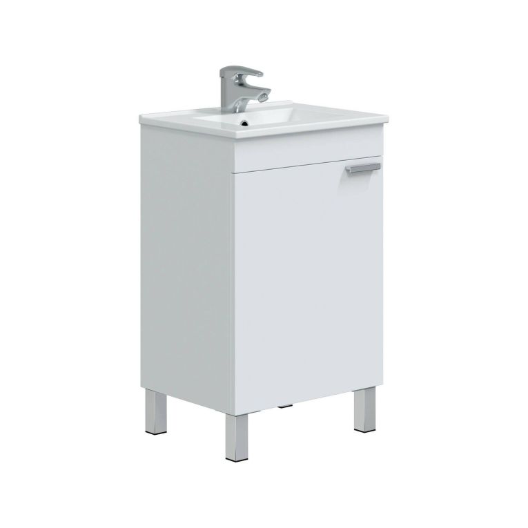 Mobile sottolavabo 1 anta 50x38x80h cm bianco lucido - Iselle