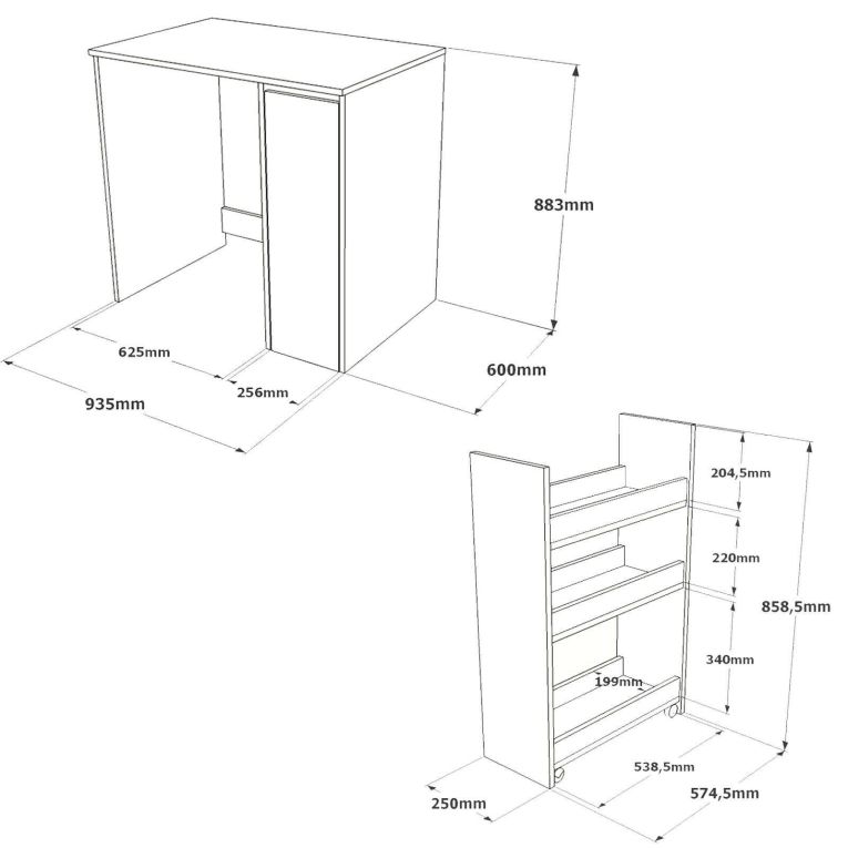Mobile sottolavabo 1 anta 93x60x88h cm bianco - emile