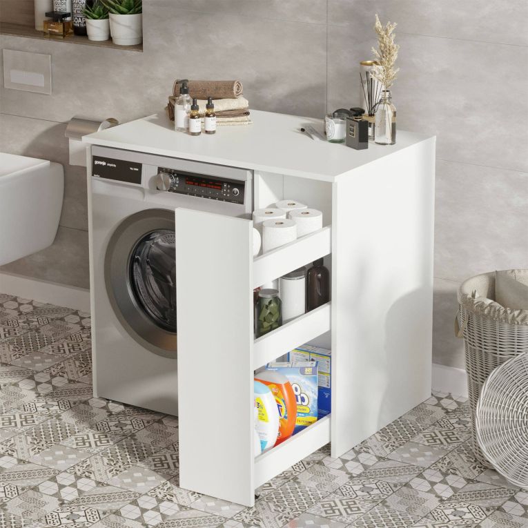 Mobile sottolavabo 1 anta 93x60x88h cm bianco - emile