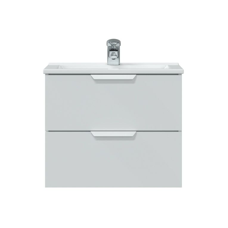 Mobile sottolavabo 2 cassetti 60x45x50h cm bianco lucido - Arzano
