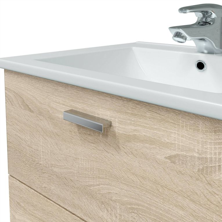 Mobile sottolavabo 2 cassetti 60x45x50h cm rovere - Doksuri