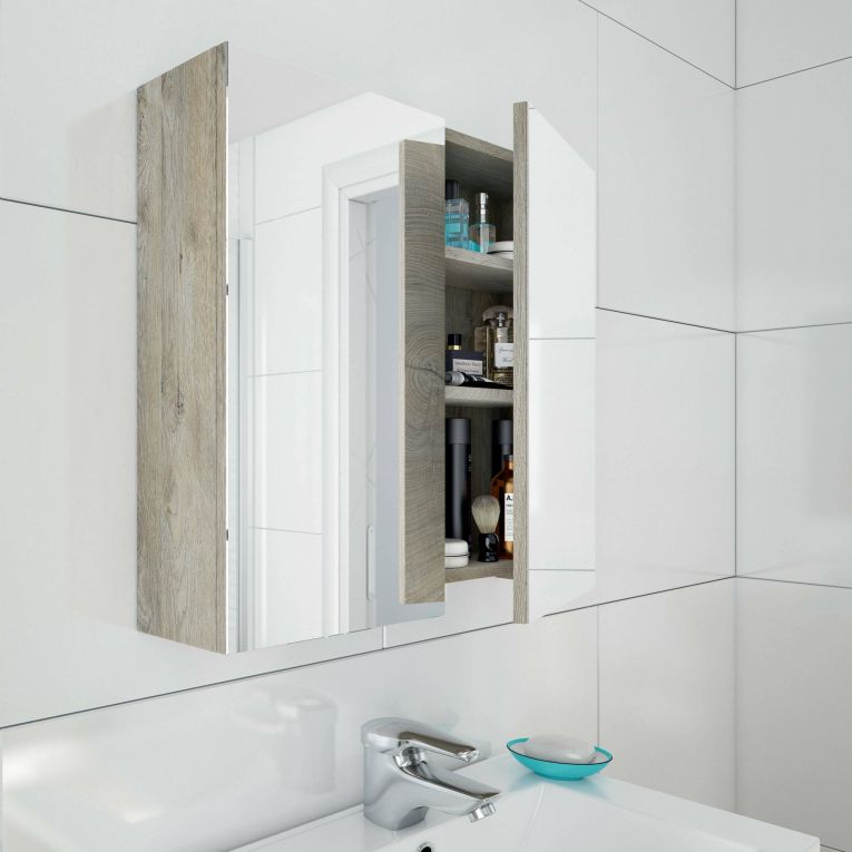 Mobile sottolavabo 2 cassetti 60x80x45h cm rovere - Aruna