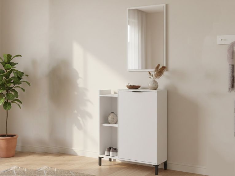 Mobile sottolavabo con specchio 77x24x91h cm bianco - Argusto