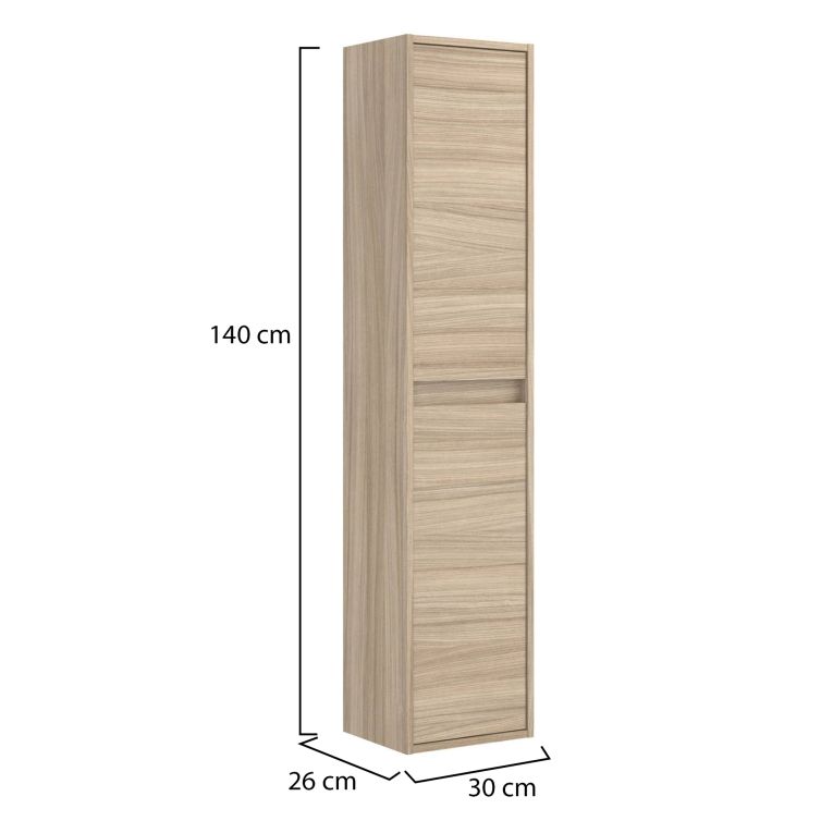 Mobile Sottolavabo Marrone Colore Ante Marrone 30x25.5x140h cm, - Aladin