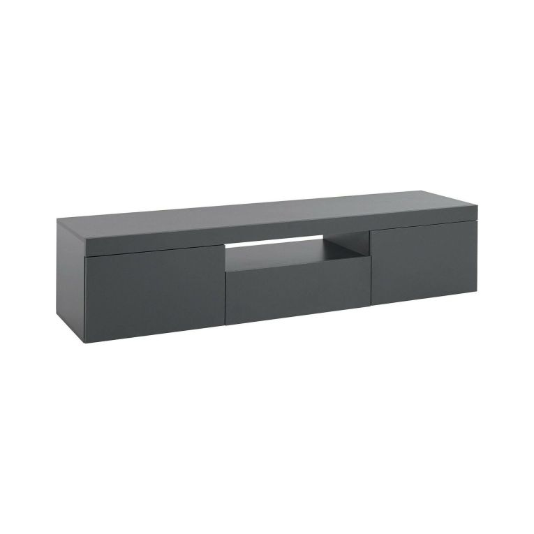 Mobile TV antracite 160x40x35h cm 3 ante - Edoarda