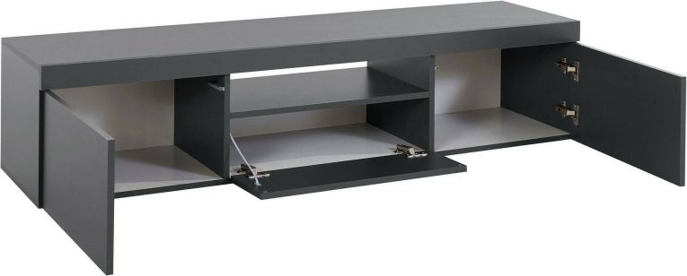 Mobile TV antracite 160x40x35h cm 3 ante - Edoarda