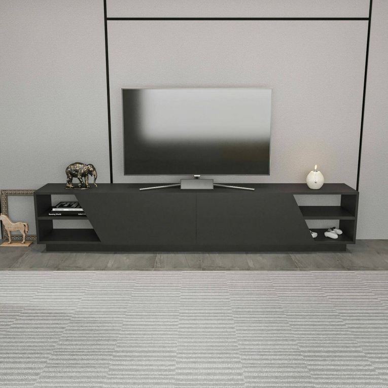 Mobile TV antracite 240x37x47h cm 2 ante - Apat