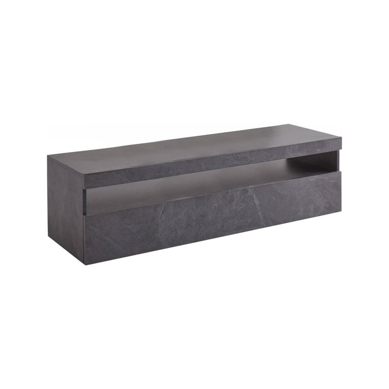 Mobile TV ardesia 130x45x36h cm in legno - Adelicia