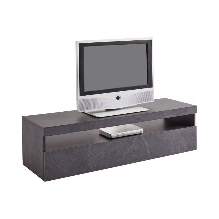 Mobile TV ardesia 130x45x36h cm in legno - Adelicia