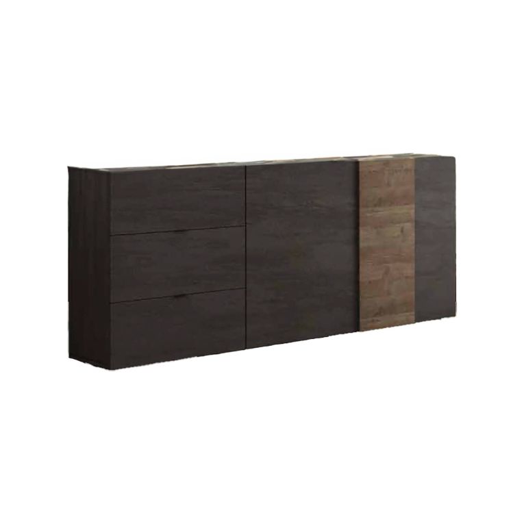 Mobile TV ardesia e noce 181x44x59h cm 3 ante - Sidr