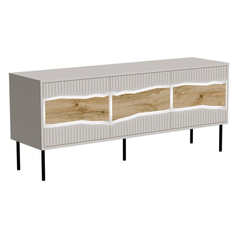 Mobile TV beige 143x40x61h cm 3 ante - Novoli