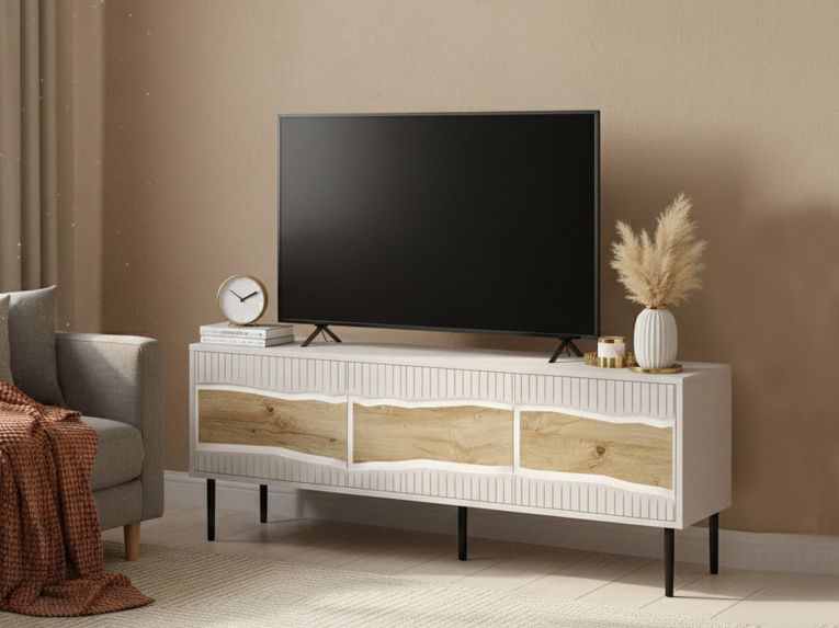 Mobile TV beige 143x40x61h cm 3 ante - Novoli
