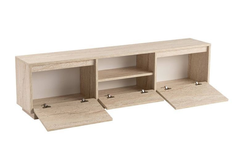 Mobile TV beige 160x29x42h cm 3 ante - Morrigan