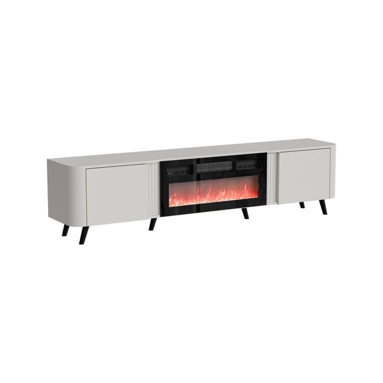 Mobile TV beige 190x40x58h cm 2 ante - Vicino