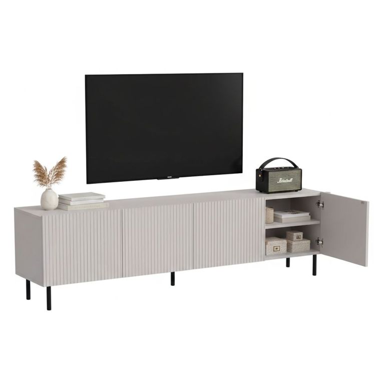Mobile TV beige 200x42x52h cm 4 ante - Priocca