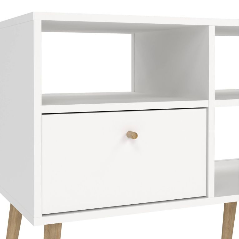 Mobile TV bianco 117x39x60h cm in legno - Conte