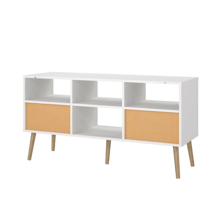 Mobile TV bianco 117x39x60h cm in legno - Conte