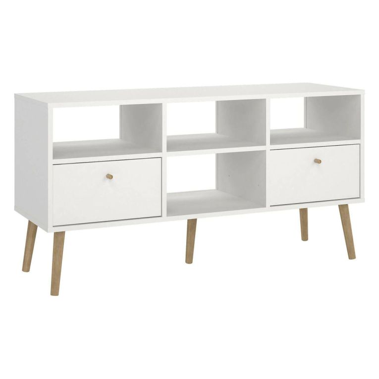 Mobile TV bianco 117x39x60h cm in legno - Conte