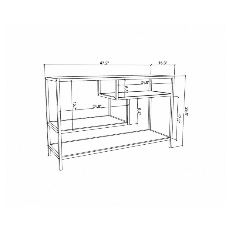 Mobile TV bianco 120x39x75h cm in legno - Ivette
