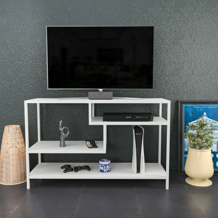 Mobile TV bianco 120x39x75h cm in legno - Ivette