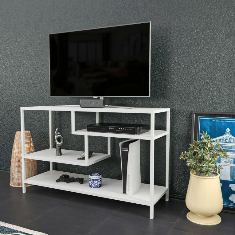 Mobile TV bianco 120x39x75h cm in legno - Ivette