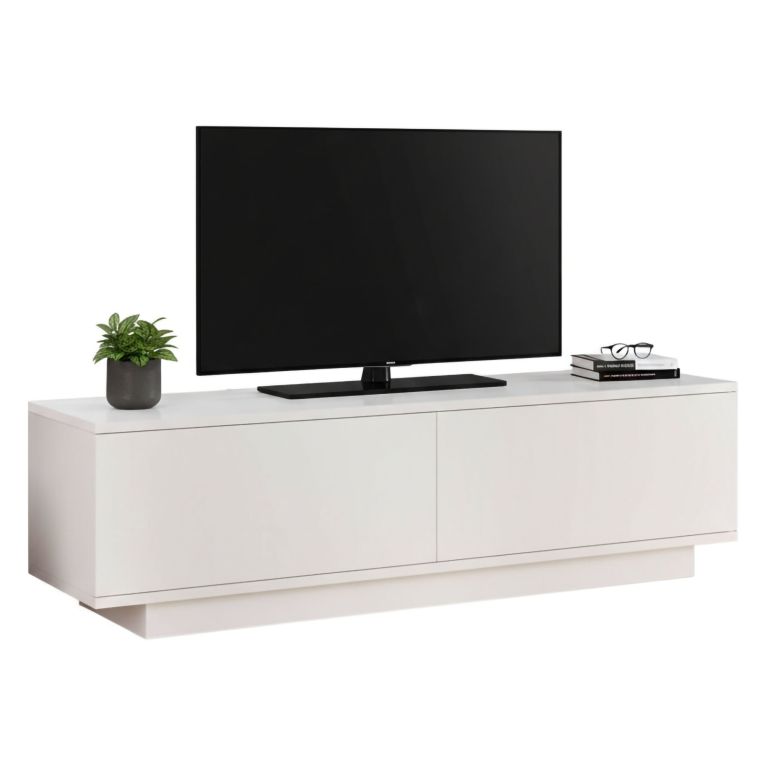Mobile TV bianco 140x35x38h cm 2 ante - Kenneth