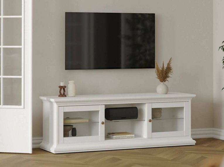 Mobile TV bianco 149x41x50h cm 2 ante - Damrey