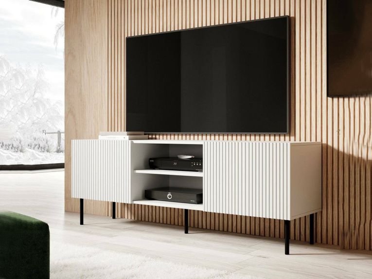 Mobile TV bianco 150x42x52h cm 3 ante - Molini