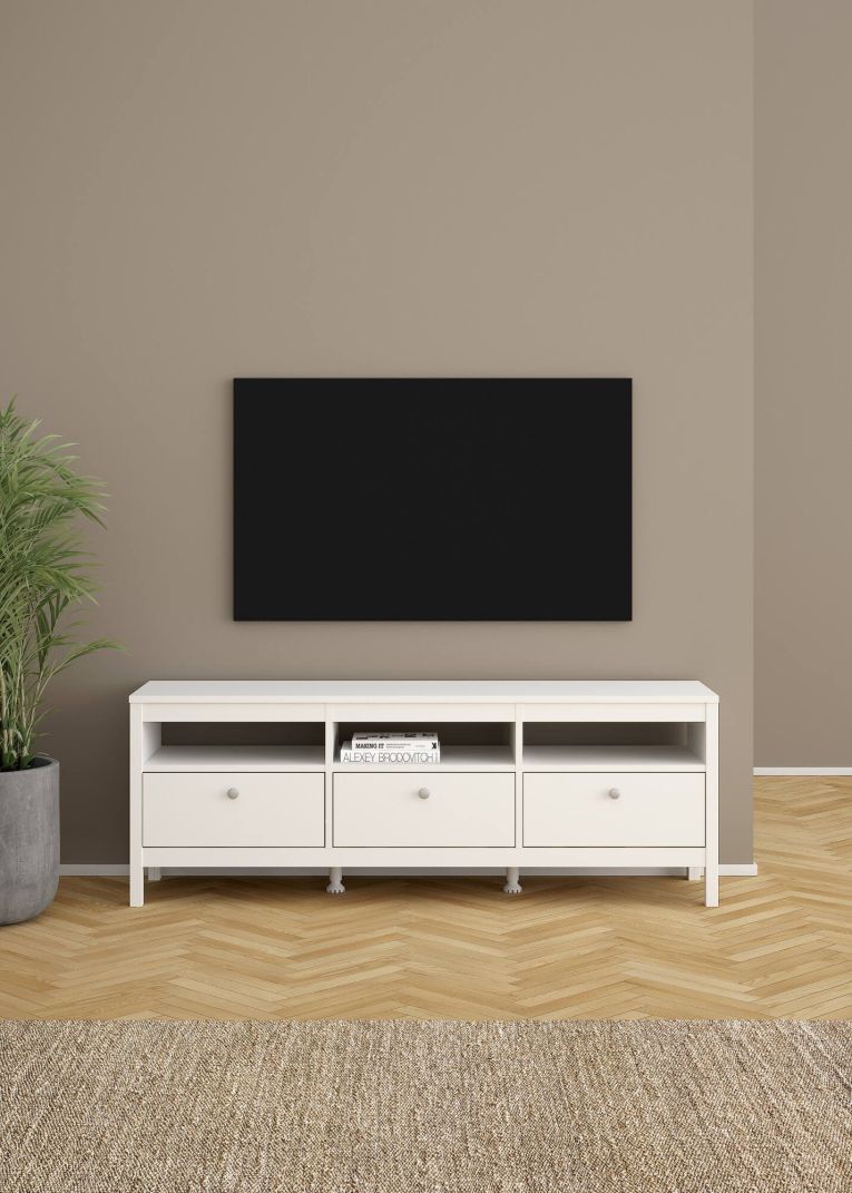 Mobile TV bianco 151x38x54h cm in legno - Astana