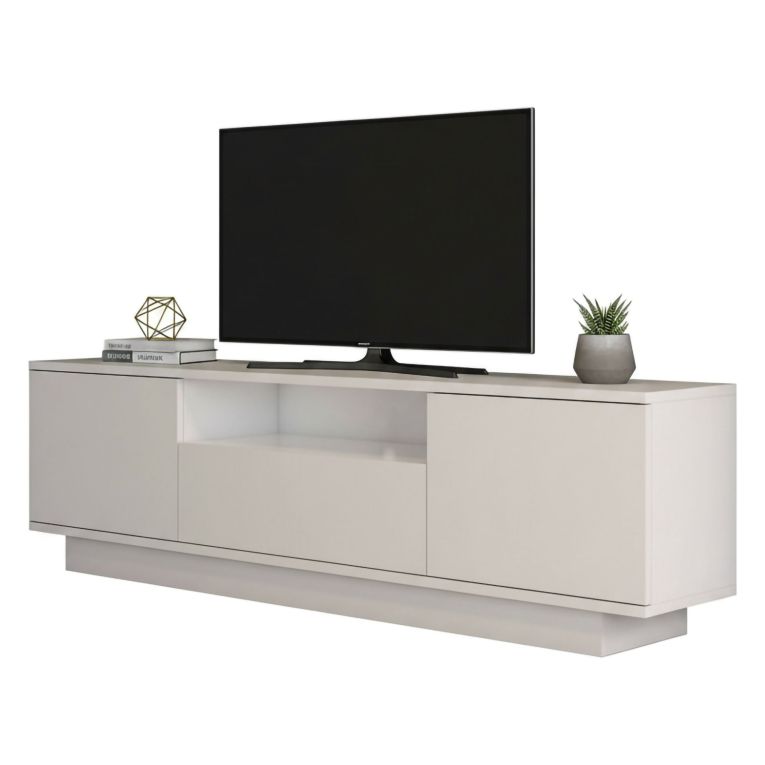 Mobile TV bianco 160x30x45h cm 3 ante - Giuseppa