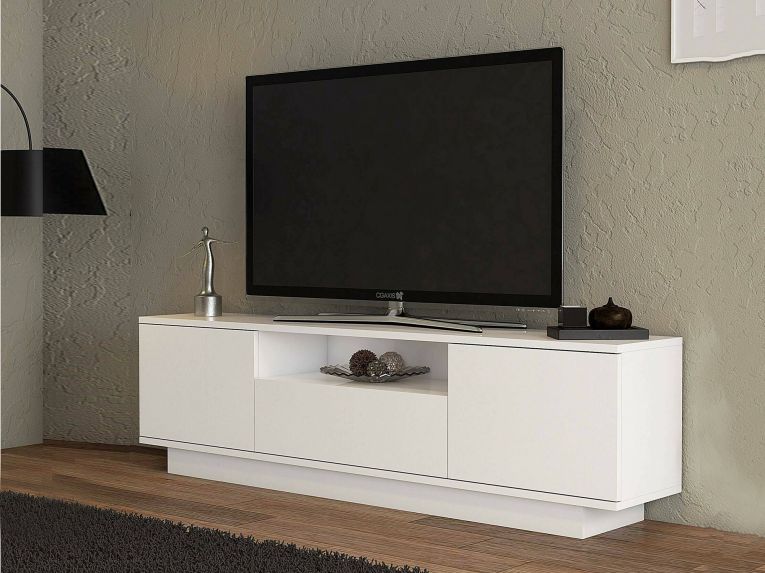 Mobile TV bianco 160x30x45h cm 3 ante - Giuseppa