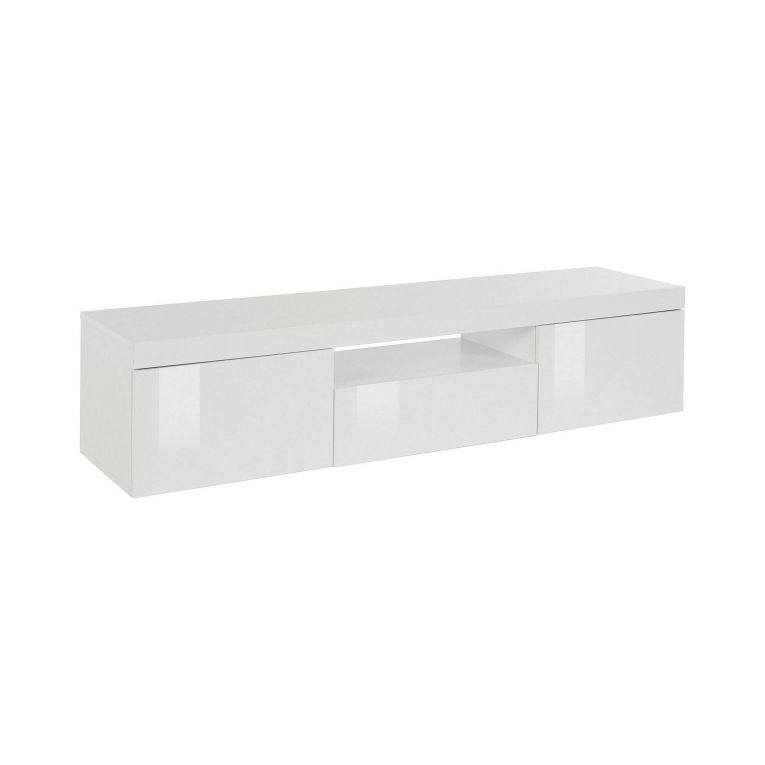 Mobile TV bianco 160x40x35h cm 3 ante - Edoarda