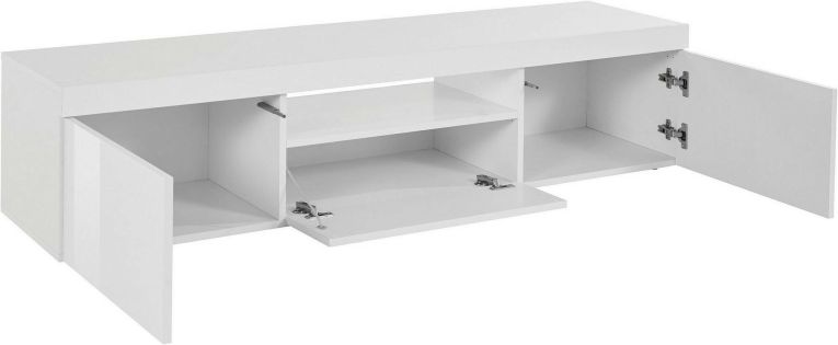 Mobile TV bianco 160x40x35h cm 3 ante - Edoarda