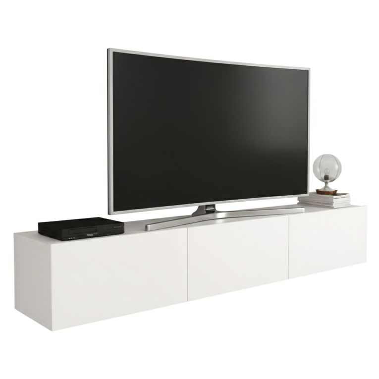 Mobile TV bianco 180x32x30h cm 3 ante - Barzago