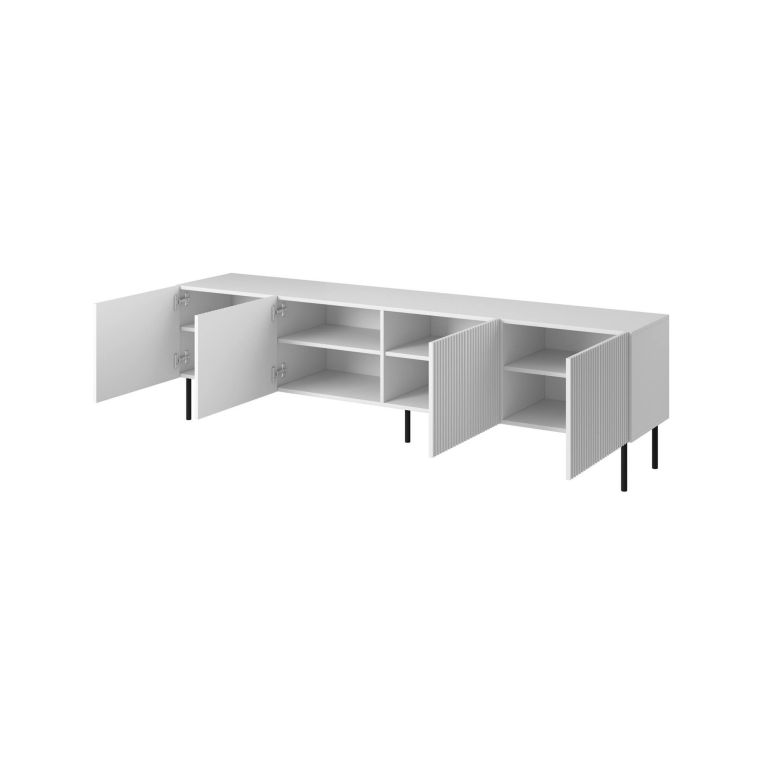 Mobile TV bianco 200x42x52h cm 4 ante - Priocca
