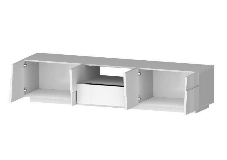 Mobile TV bianco 220x44x46h cm 4 ante e 1 cassetto - Maestrale